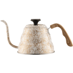 Hand-Boiled Coffee Pot-Milk/Tea Hot Water Pot with 8-Minute Boiling Time. Features: 0.35mm-thick body, 1L capacity, compatible with induction, ce